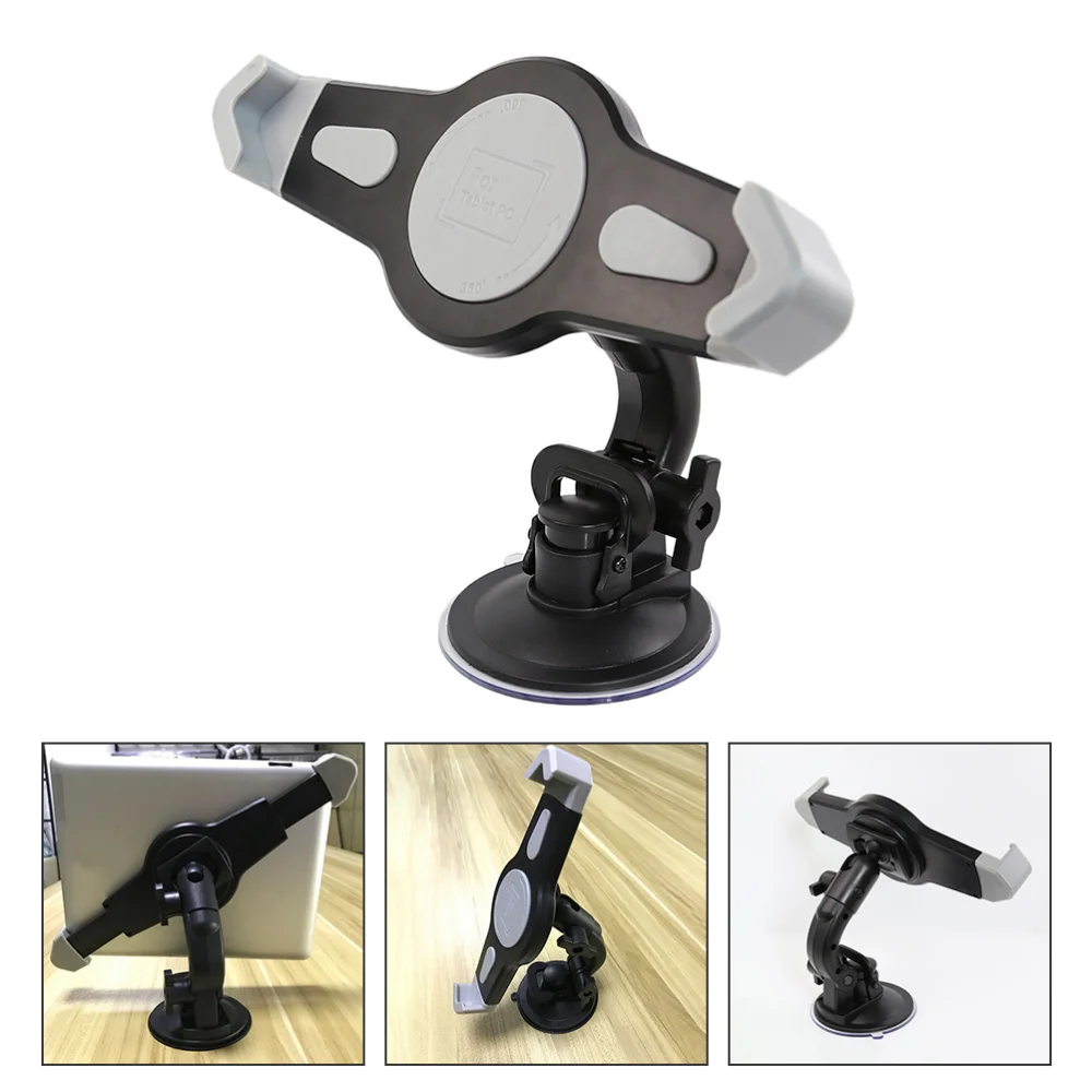 

1pc Durable Tablet Navigator Phone Suction Cup Storage Rack Tablet Holder (Black)