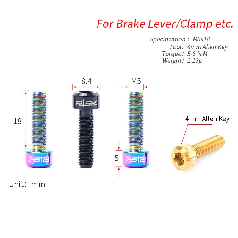2 шт. титановые зажимные болты для крепления рычага тормоза велосипеда | Спорт и