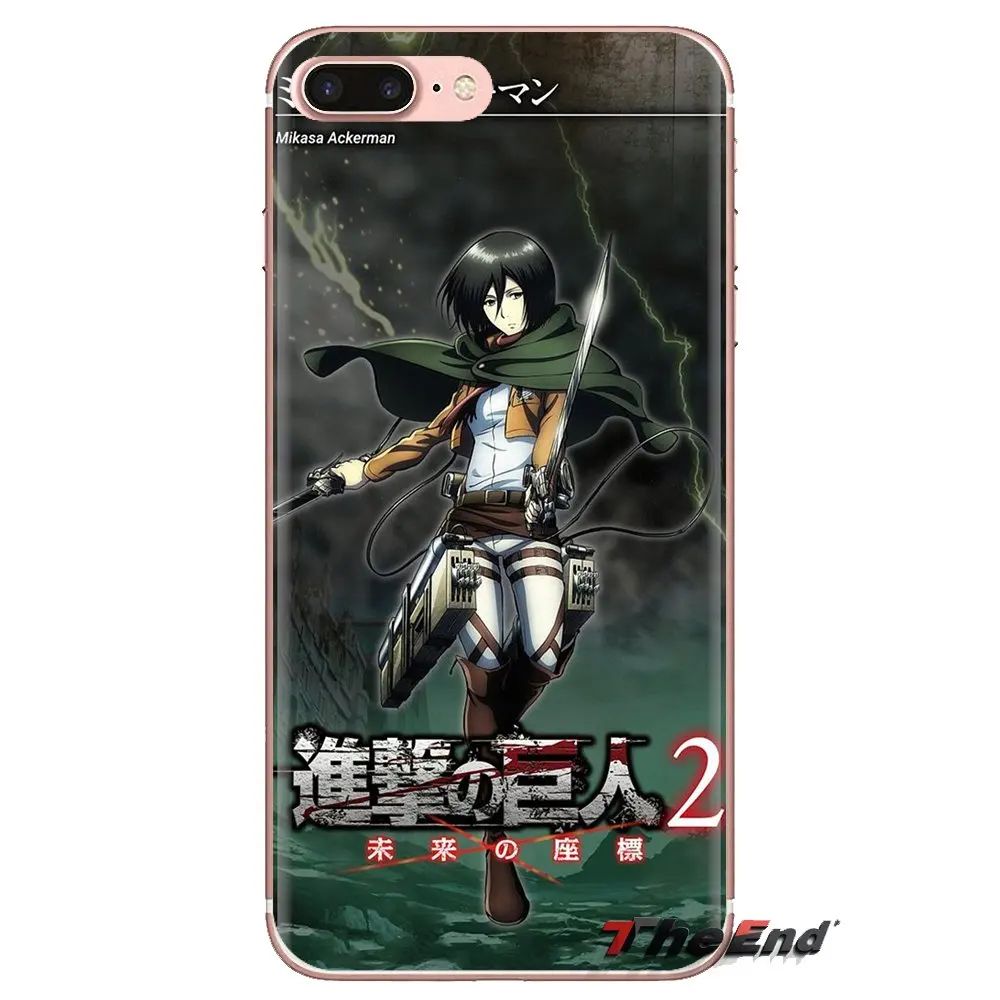 anime Attack on Titan Mikasa For Xiaomi Mi3 Samsung A10 A30 A40 A50 A60 A70 Galaxy S2 Note 2 Grand Core Prime Silicone Skin Case |