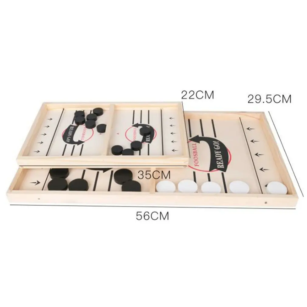 

Fast Sling Puck Game Paced Wooden Table Hockey Winner Games Interactive Chess Toys For Adult Children Desktop Battle Board Game