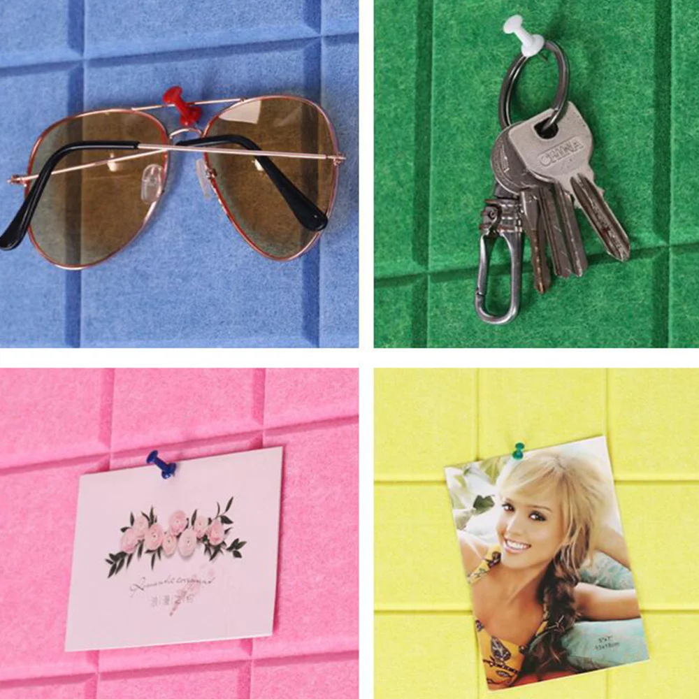 

4 Pcs Felt Message Wall Message Board Wall Mounted Photo Display Board DIY Wall Decoration for Bedroom Kindergarten Store(Light