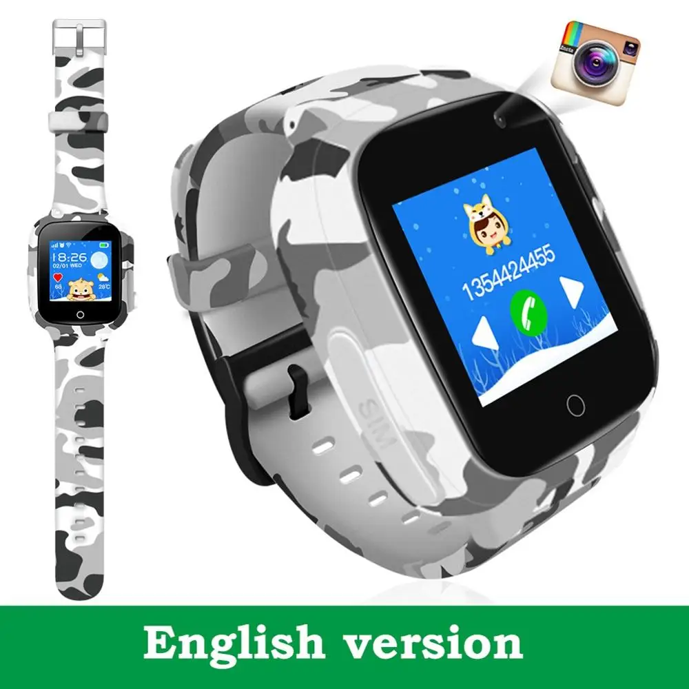 2G English Version LEMFO 4G Смарт-часы Дети Suppport SIM карты Wi-Fi gps Видеозвонок глобальная версия фитнес-трекер детские часы подарок для детей - Цвет: 2G English Version