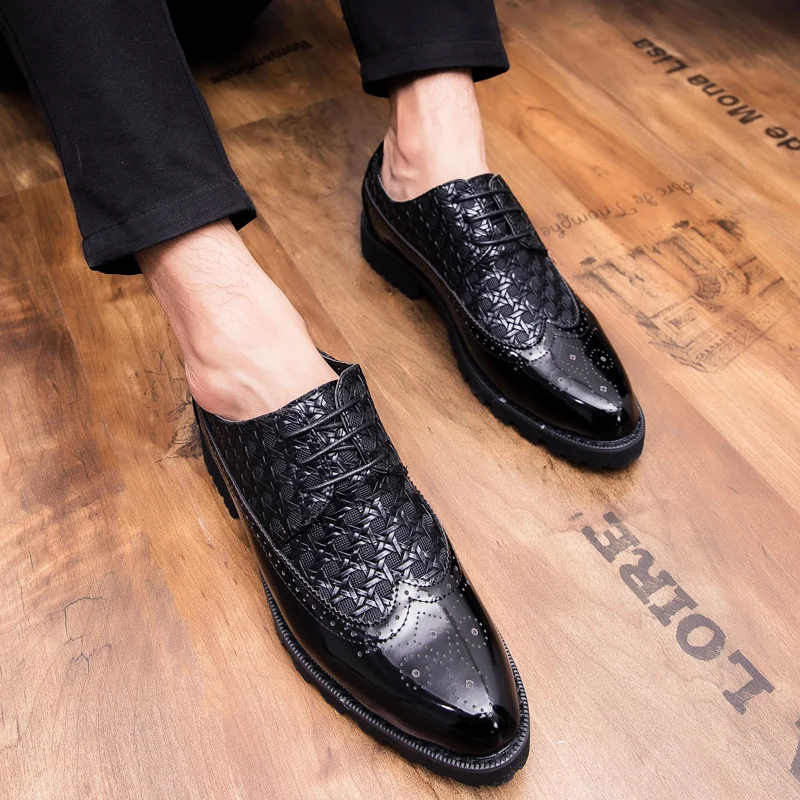 Мужские деловые туфли Новинка весна-осень 2022 Уличная обувь на шнуровке