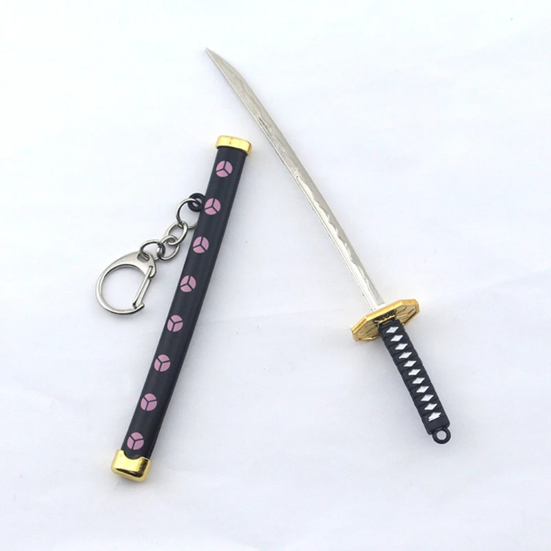 Mini Anime Demon Slayer Sword Keychain Katana Ghost Blade Metal Pendant Keyrings Weapons Cosplay Toy | Украшения и аксессуары