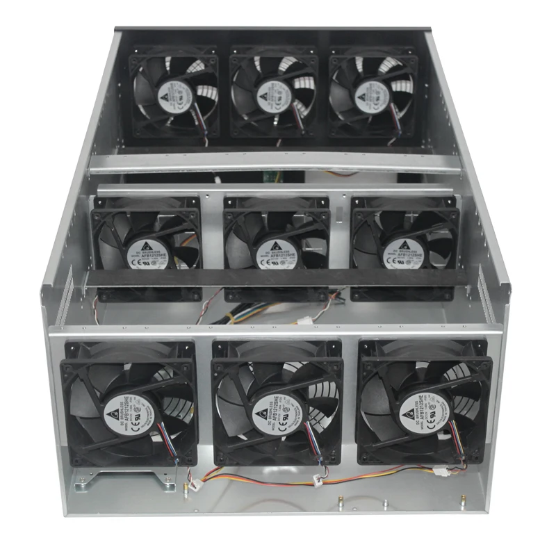 Чехол для ПК чехол майнинга Sever Rack USB Майнер ETH Bitcoin опция 6U рамка с поддержкой P104 P106