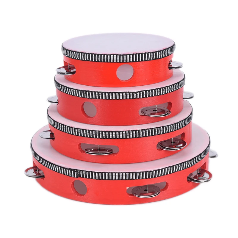 

6" Musical Instruments Tambourine Drum Children Educational Tambourine Round Percussion For KTV Party Dancing Toys