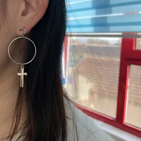 street shot jewelry simple hot earrings cross tassel alloy earrings women dangle earrings