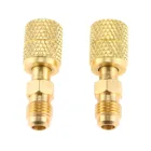 2 шт. AC хладагент прямой адаптер 14 папа до 516 женский SAE Поворотный адаптер для R410A мини Сплит Система HVAC прямой адаптер