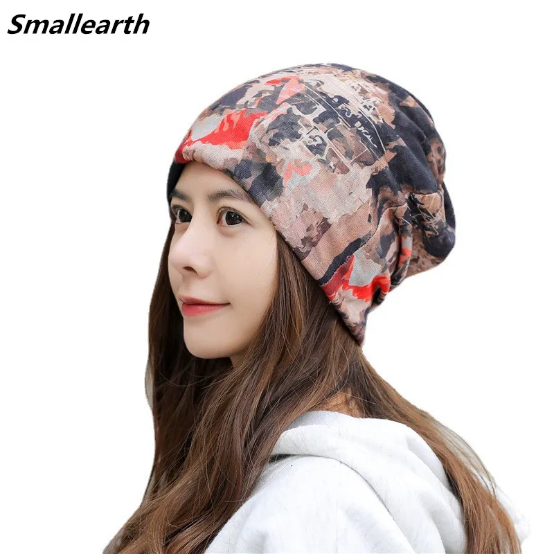 Модные осенне зимние шапки женские повседневные Шапки бини хлопковые Теплые