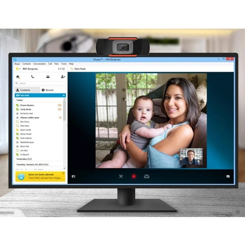 

HD USB 2.0 PC Camera 640X480 Video Record HD Webcam Web Camera with MIC for Computer PC Laptop Skype MSN