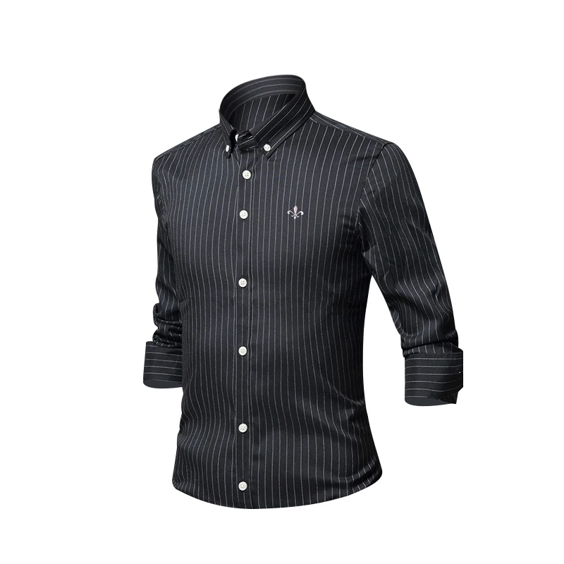 Блузка полосатая рубашка мужская с длинным рукавом платье Dudalina Camisa Social Masculina печатная версия рубашка мужская
