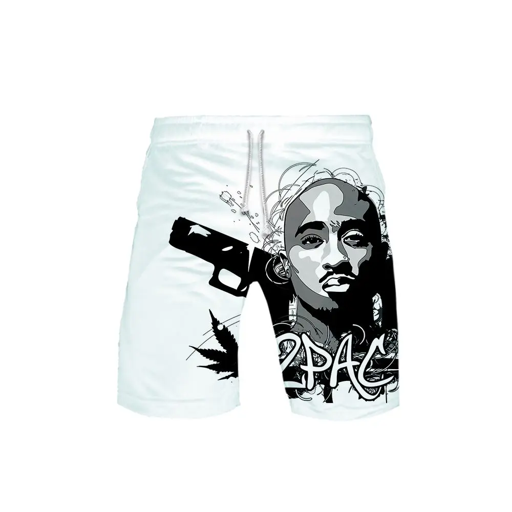 2Pac Shorts 3D Clothing Basketball Women Men's Short Pants Hip Hop Style Streetwear R.I.P Rapper Tupac | Мужская одежда