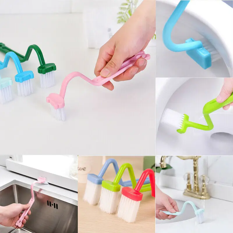 

Newest Arrivals Curved Small Bathroom Toilet Cleaning Brush Corner Rim Cleaner Bent Bowl Handle For Home