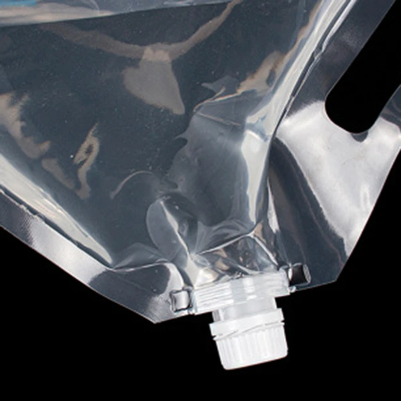 

20 Transparent Self-Contained Nozzle Bags Portable and Portable Juice Drink Bags 2000Ml Oblique Mouth