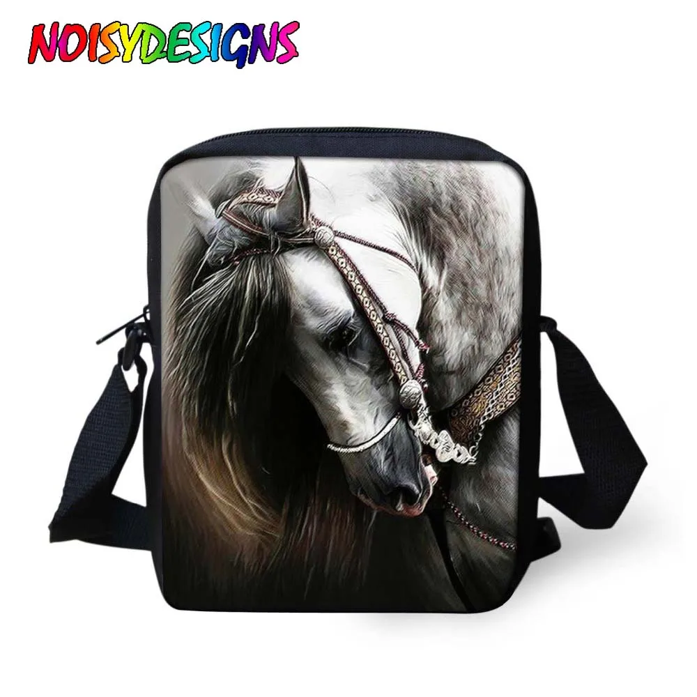 Бесшумные сумки мессенджеры с лошадью маленькая сумка через плечо для девочек и