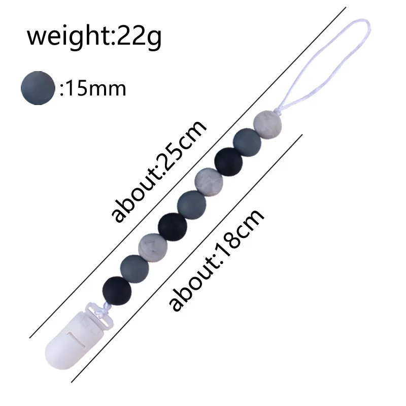 

Baby supplies silicone pacifier clip BPA-free Food grade silicone pacifier chain Molar teether Anti-drop dummy nipple holder