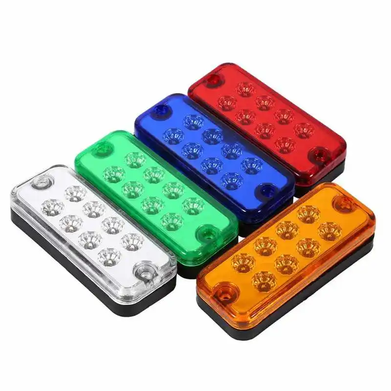 

6pcs 8 LED Clearance Side Marker Light AS Shell low Power Consumption Indicator Lamp For Truck Trailer Lorry