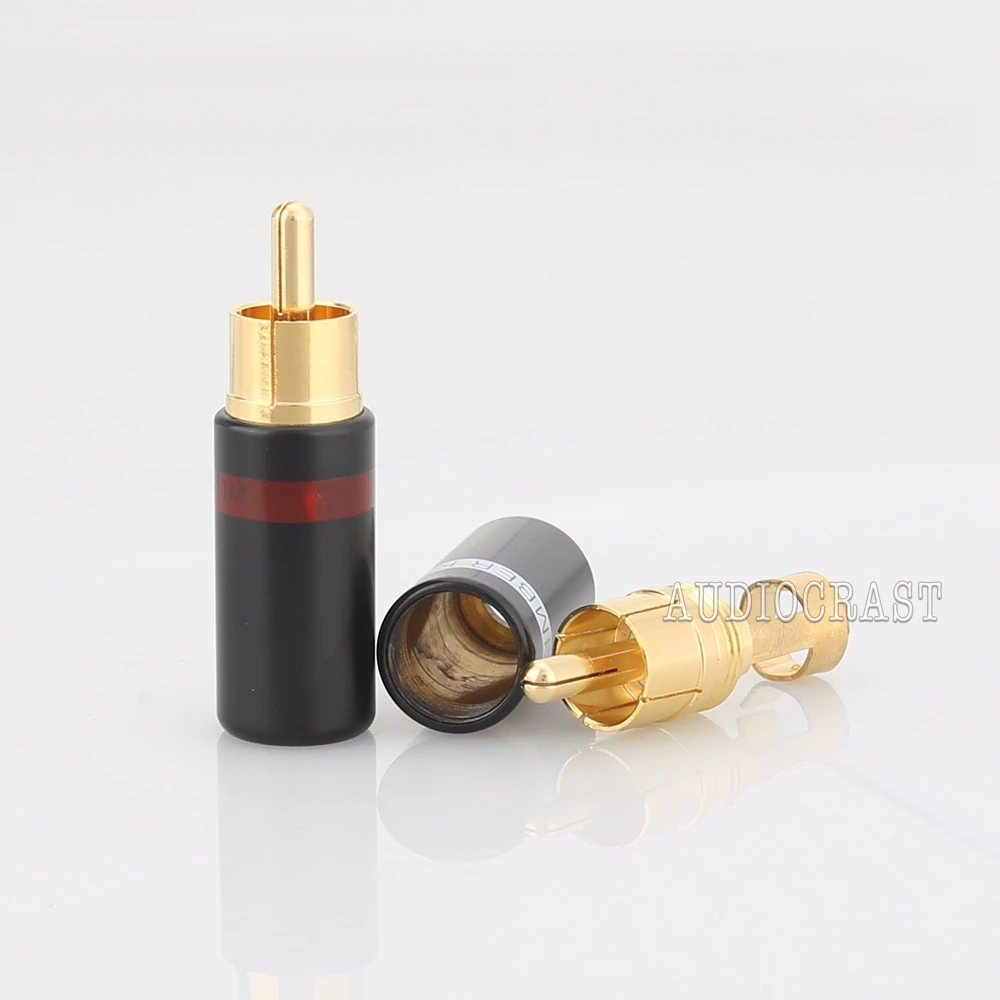 Hifi 4 шт. позолоченный Rca Штекер Аудио AMP межблочный rca разъем