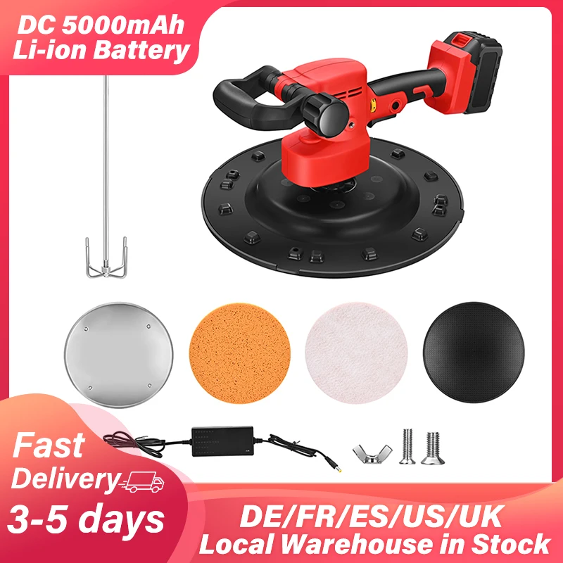 

DC 1700W Electric Wall Sander Cement Mortar Trowel Li-ion Battery Automatic Mixer Plastering Wall Smoothing Polishing Machine