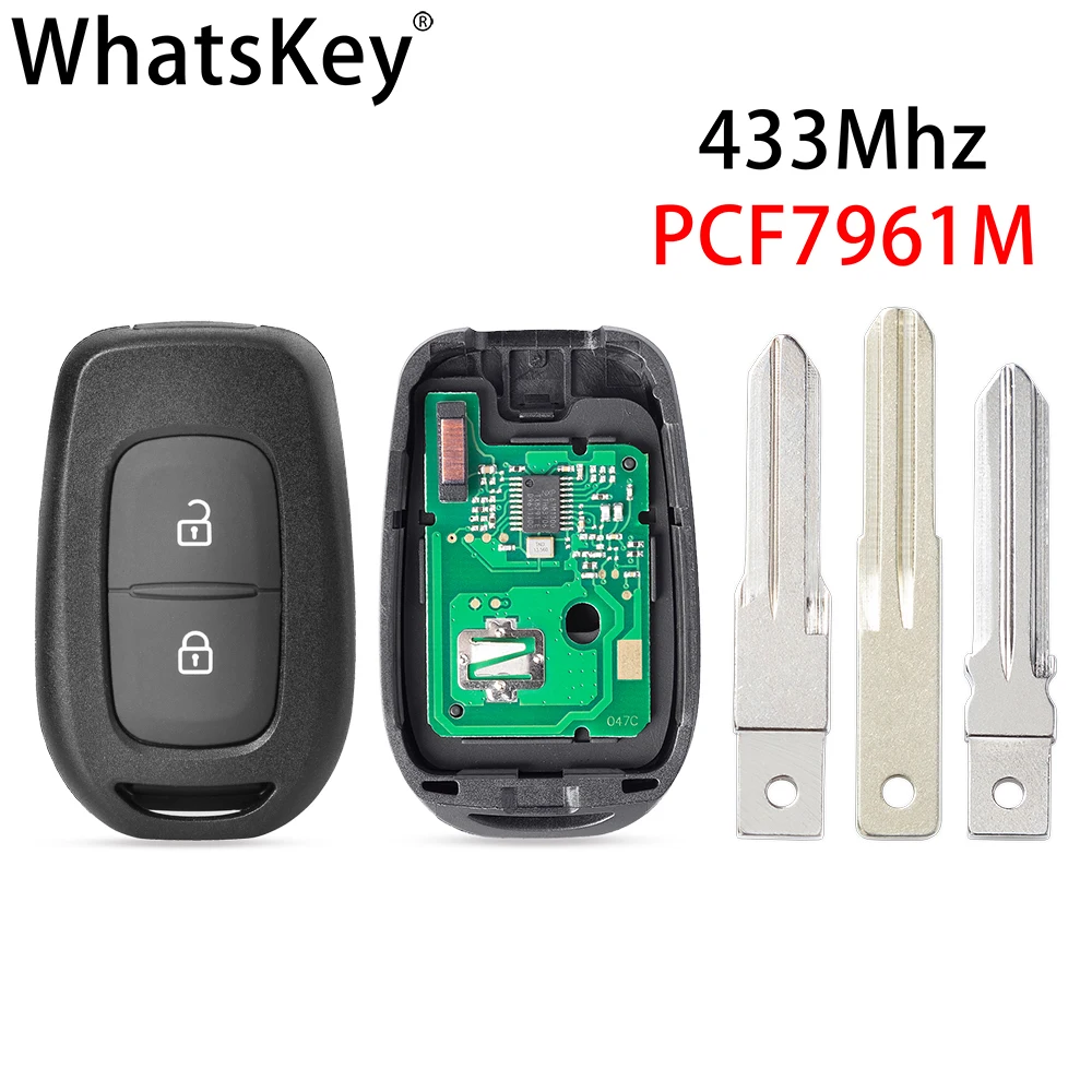 Автомобильный пульт дистанционного управления WhatsKey 433 МГц чип PCF7961M 4A для Renault Duster