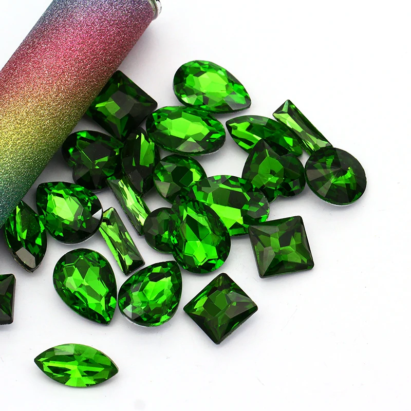 40 шт. яркие разноцветные хрустальные стразы в форме страз стеклянные аппликации