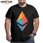 Футболка мужская из хлопка с каустической кислотой ETH, Крипто-эфирийная футболка с круглым вырезом, высокие футболки с коротким рукавом, большие размеры