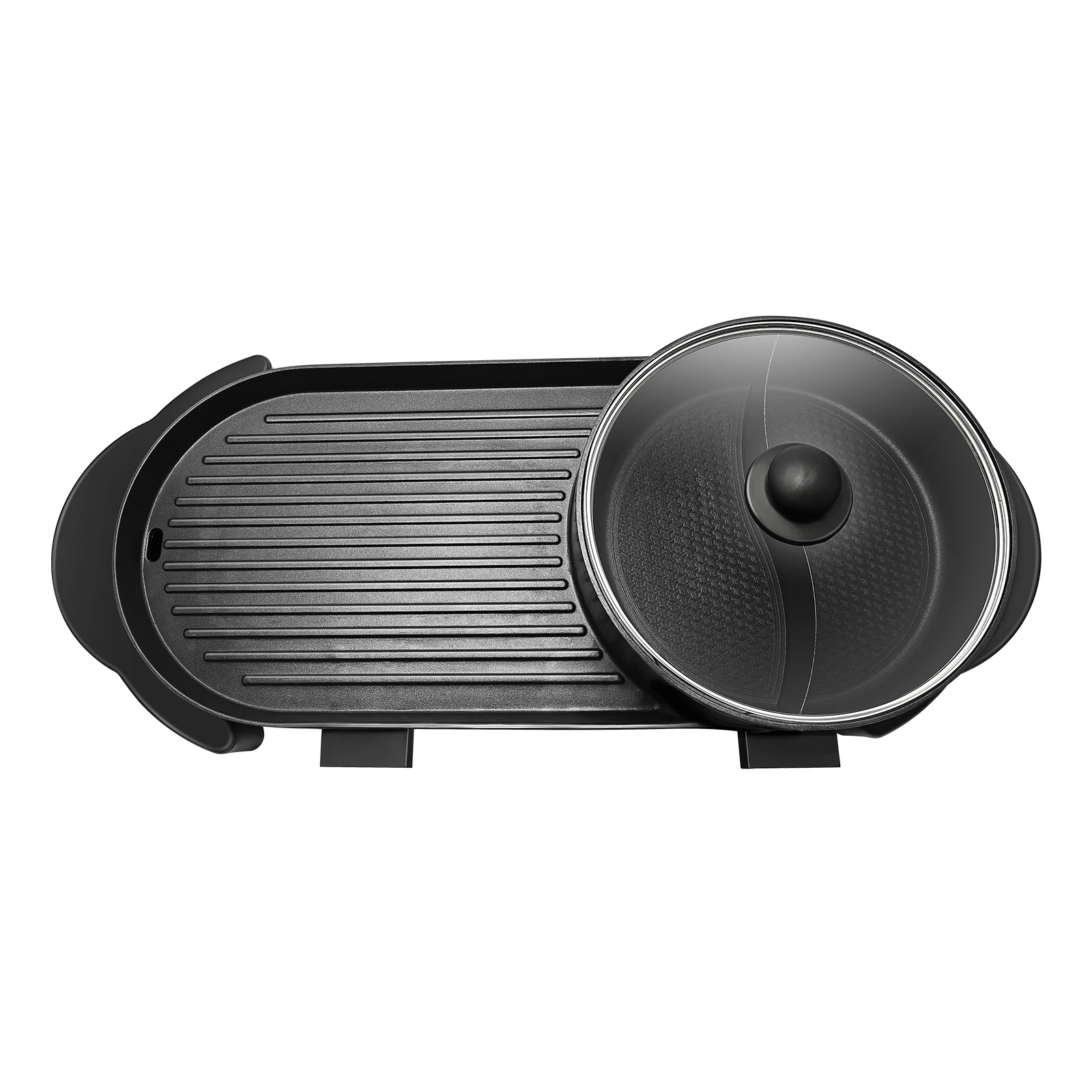 Продажа Портативный Электрический гриль для барбекю для дома 2 в 1, горячий горшок, тарелка для жарки, большая емкость, бытовая многофункциональная а...