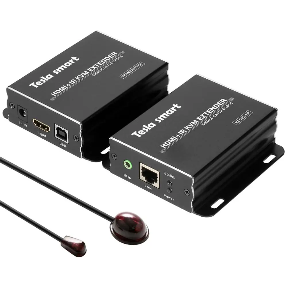 60 м HDMI KVM расширитель по CAT5e/6 1080P @ Гц EDID передатчик + приемник|tesla smart|kvm extenderhdmi usb kvm |
