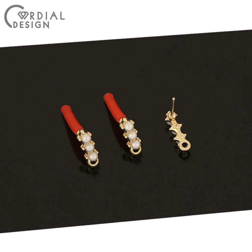 

Cordial Design 100Pcs 4*12MM Jewelry Accessories/Earrings Stud/Stick Shape/Imitation Pearl/Hand Made/DIY Making/Earring Findings