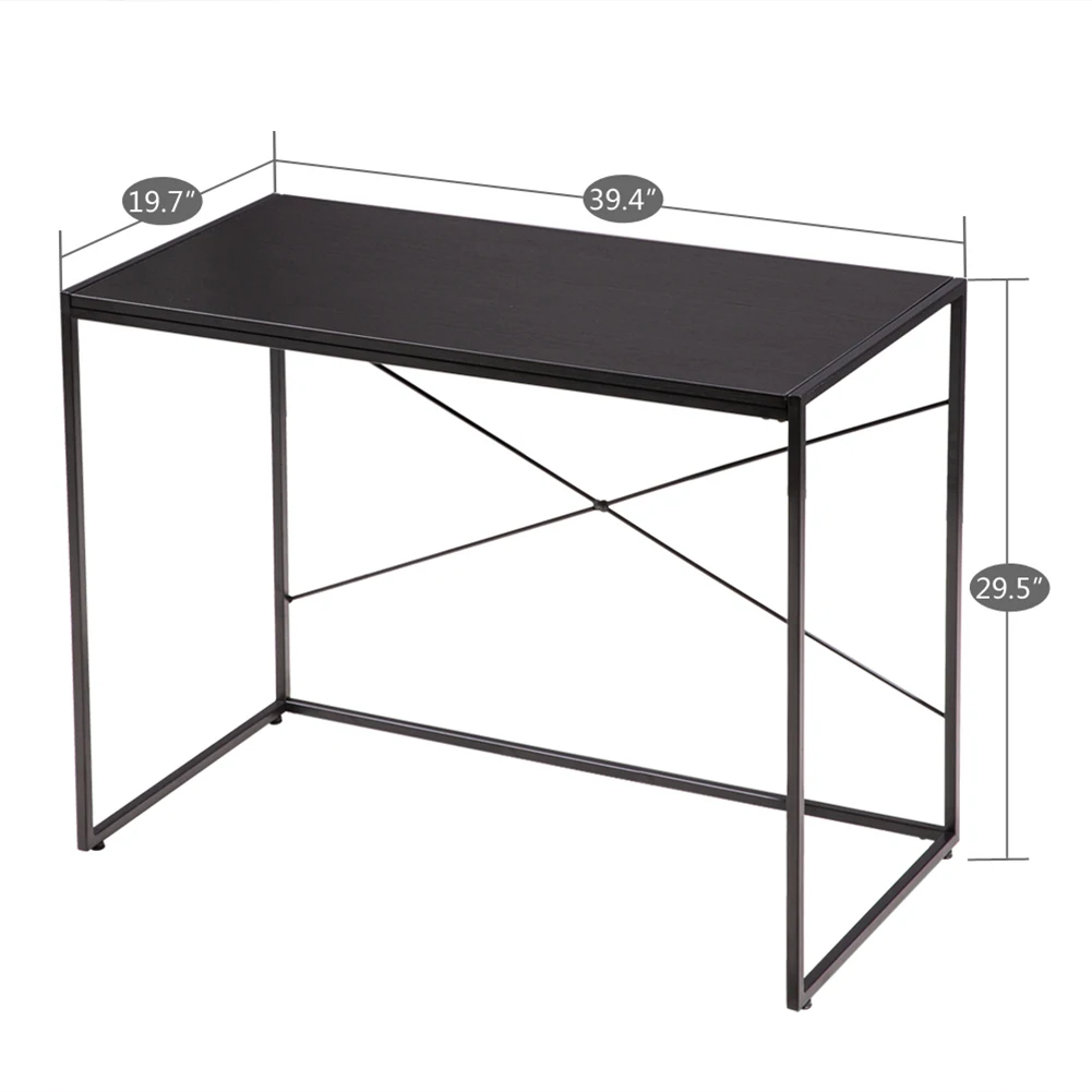 

(100 x 50 x 75cm) Simple Crossing Student Table Balck