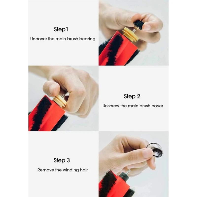 

Detachable Main Brushes for Roborock S6 MaxV S6, S6 Pure, E4, S4, S5, S5 Max, S5,S50, S51, E25, E35, E2, C10 Accessories
