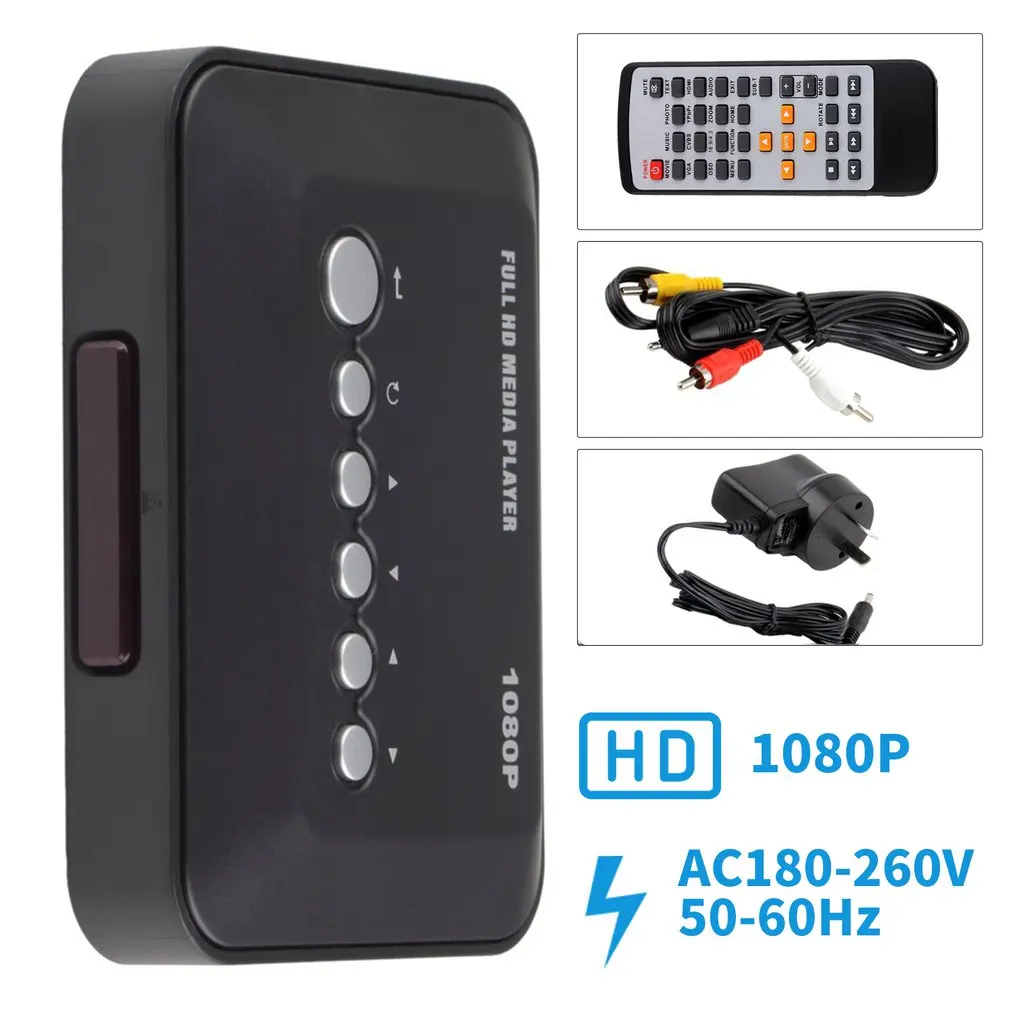 Высококачественный видеоплеер HDMI 1080P TV видео SD MMC RMVB MP3 Full HD USB мультимедийная ТВ