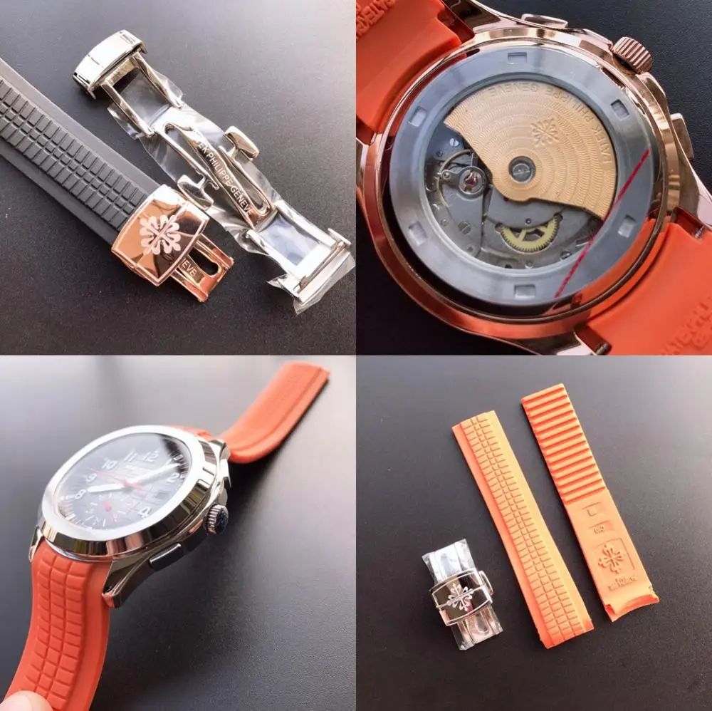 

New Automatic Mechanical Men Watch Silver Blue Stainless Steel Transparent Sapphire Glass Glide Watches