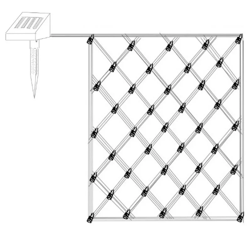 

Solar LED Fishing Net lights String Christmas Tree Fairy Lights Wedding Holiday Garland Light for Lawn Patio Roadside Decoration