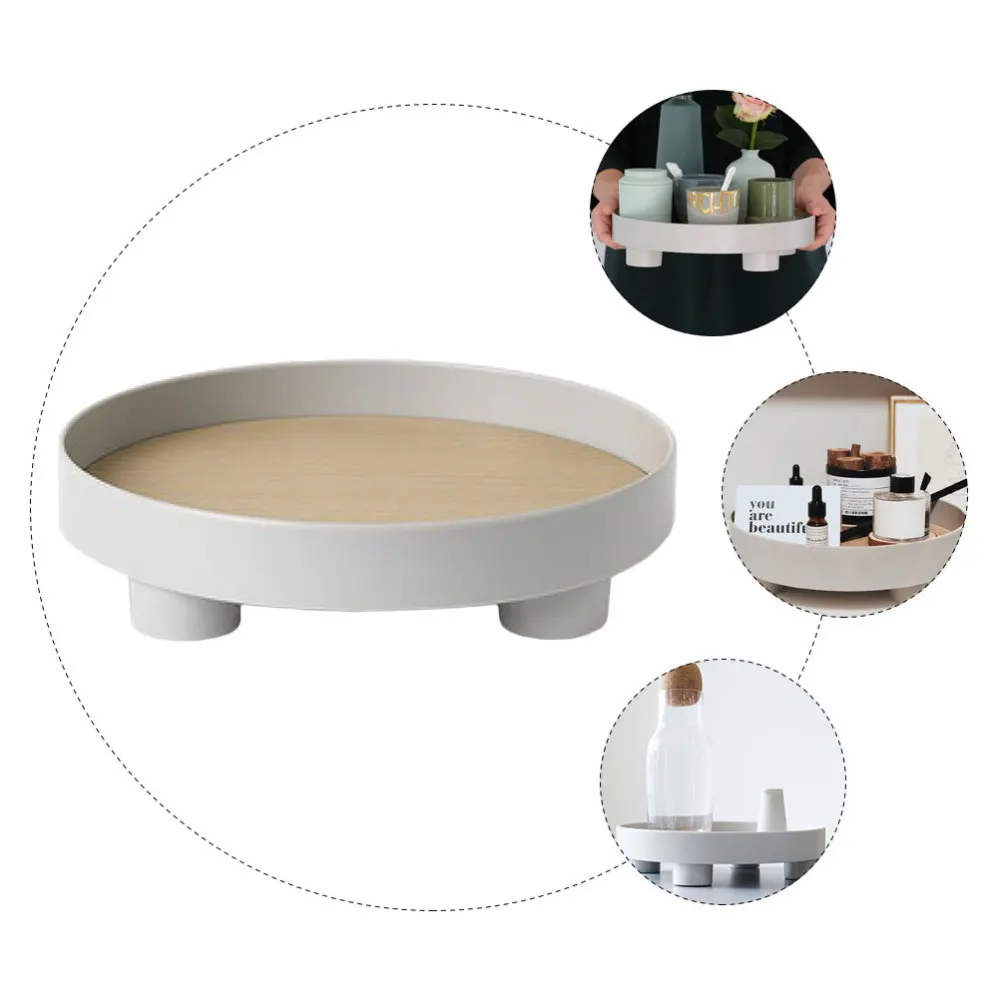 

1Pc Round Storage Tray Jewelry Storage Plate Condiment Tray Holder