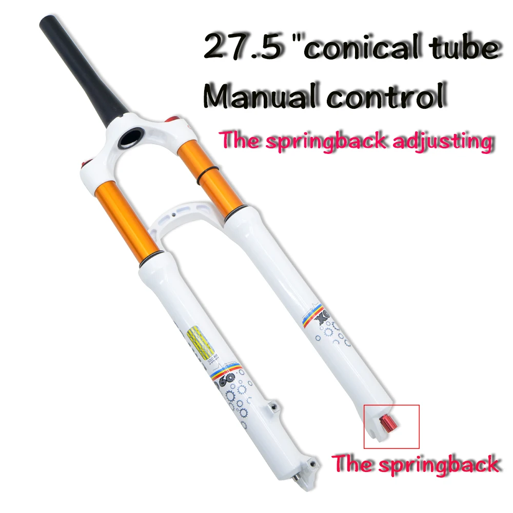 27.5 the springback LMFCS MTB магниевого сплава велосипед вилка Supension Air 26/27. 32 RL100mm передняя вилка подходит для 5/29 дюймового горного велосипеда conica - Цвет: 27.5 the springback