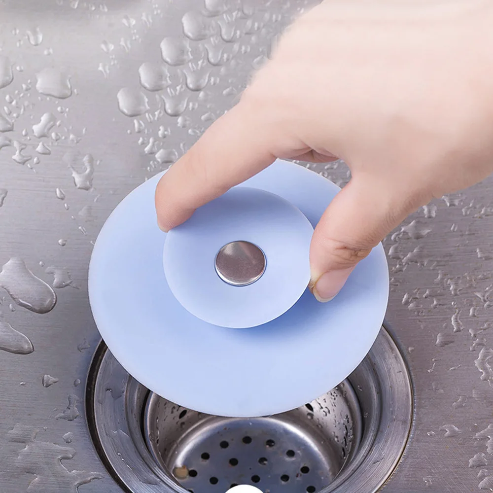 

2pcs/set of kitchen rubber bathtub sink floor drain plug sink filter mesh bathroom drain plug laundry sink plug accessories