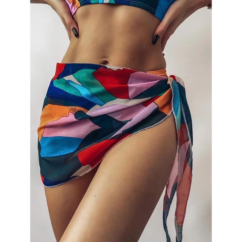 

Women Swimwear Outer Blouse Pants Outer Cover Chiffon Skirt Blouse One Size