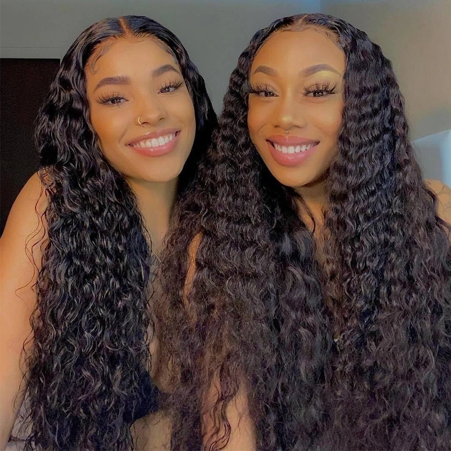 

Water Wave Wigs For Women Human Hair Lace Front Wig 13x4 Lace Frontal Wig Pre Plucked 150 Density Natural Color Remy Gossip Hair
