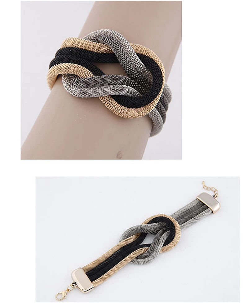 ELIfashion модный сетчатый Браслет разных цветов, популярные в Европе и Америке металлические темпераментные браслеты для женщин