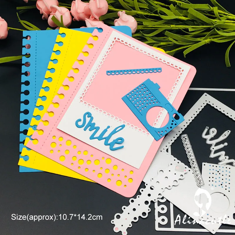 Штампованная металлическая штамповка 6 шт. смайлик фоторамка скрапбукинг бумага