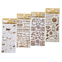 1pack gold series sticker diy product daily decorative vintage stickers scrapbooking stationery gift label stickers