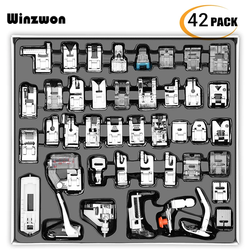 Набор прижимных лапок для швейной машины комплект домашнего шитья с коробкой