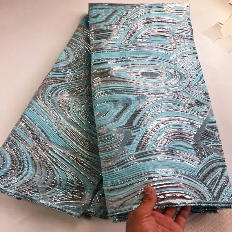 Африканская кружевная ткань из органзы с блестками нигерийская Свадебная