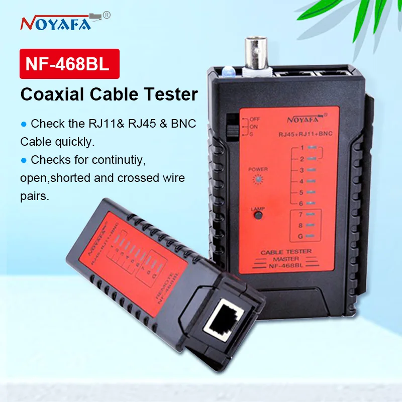 Тестер сетевого кабеля тестер RJ45 RJ11 BNC трекер Ethernet NF_468BL|rj45 socket|rj11 rj45 couplerrj45 rj11 tester |