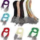 Кожаный шнур 10 шт.лот 1,5 мм, черный, коричневый, цветной, регулируемый, Плетеный, 50 см, веревка для сделай сам, для ожерелья, браслета, изготовления ювелирных изделий