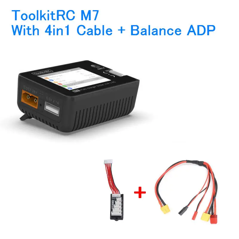 

ToolkitRC M7 Servo Tester Tool 200w 10A DC Output 1-6s Multi-function Smart Balance Charger ESC Motor Tester And Diagnostics