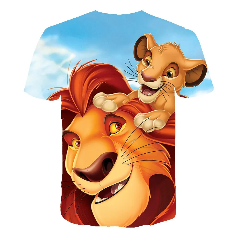 

2020 Summer New Anime T Shirt 3D Print Cartoon Lion King Kids T-shirt Tops Boys Clothes Girls Clothe T Shirt birthday Clothes