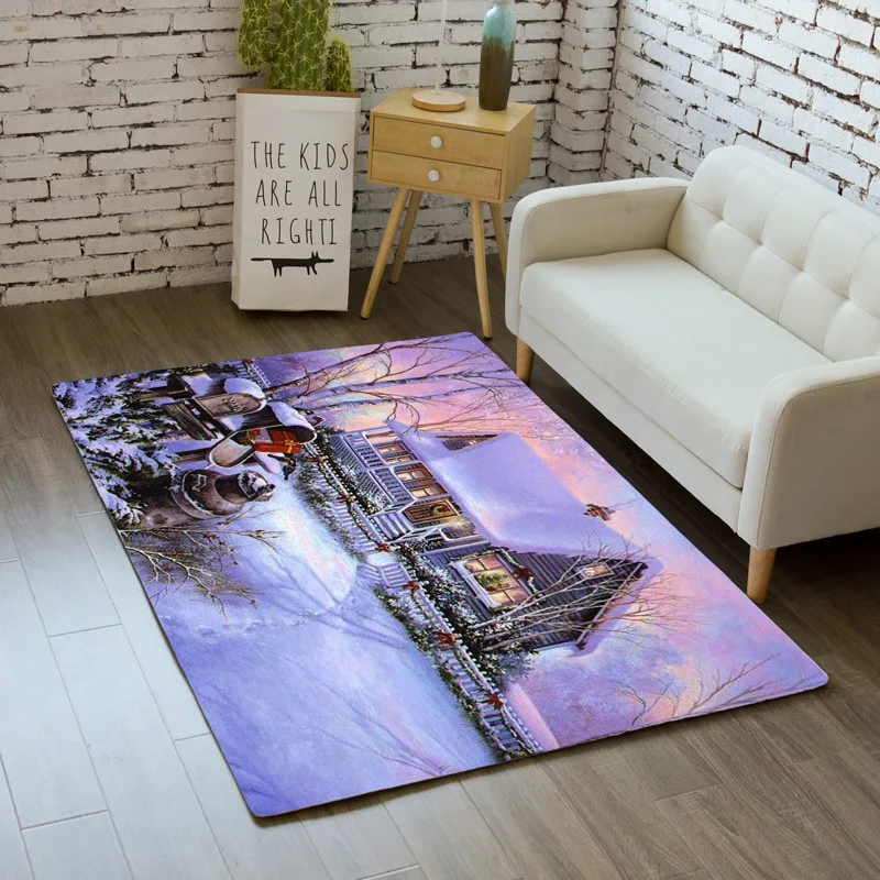 Рождественский Декор Спальня детский игровой коврик из мягкой фланели анти-slipe