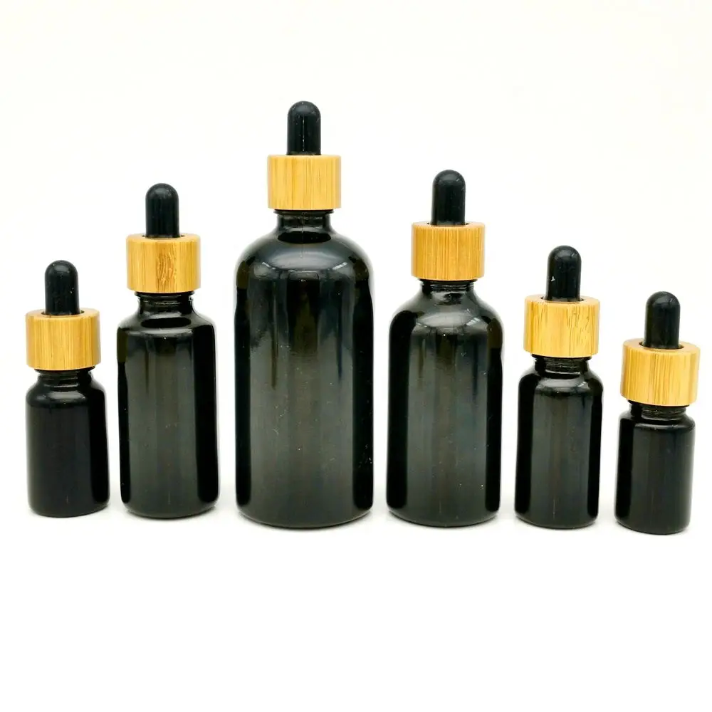 Матовый amberglass бутылок 5 мл 10 15 30 50 100 эфирное масло бутылки с бамбуковой крышкой